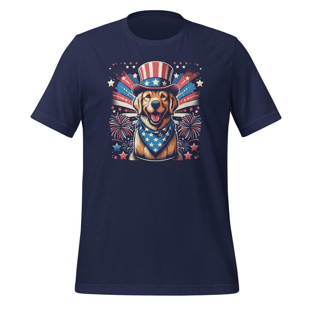 4th Of July Us Flag Golden Retriever Fireworks American product image 3