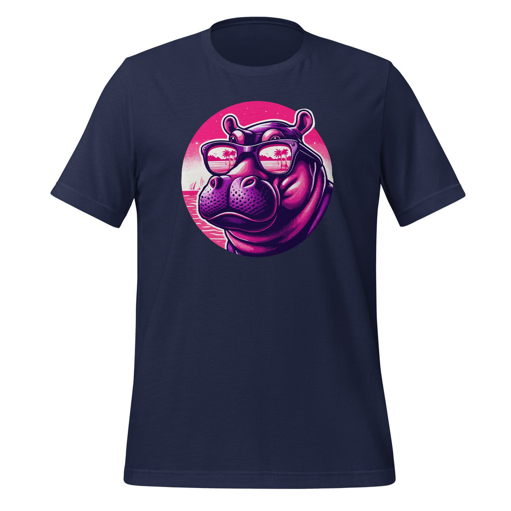 Funny Plump Bespectacled Hippo With Sunglasses Unisex product image 3