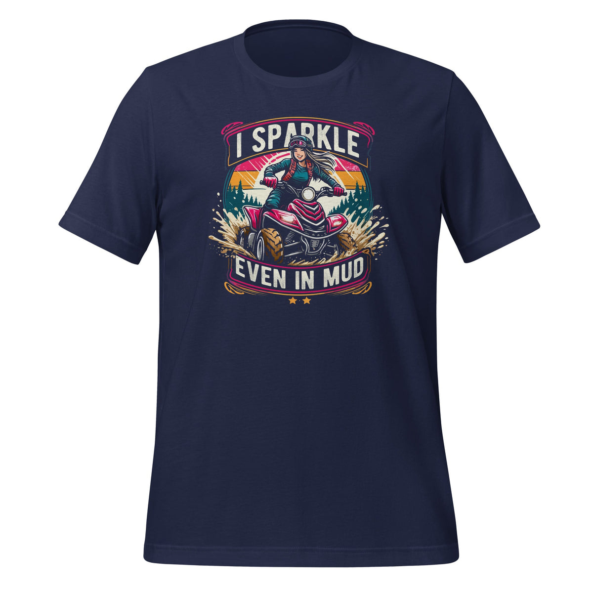 I Sparkle Even in Mud Run Princess ATV Girls Unisex T-Shirt product image 3