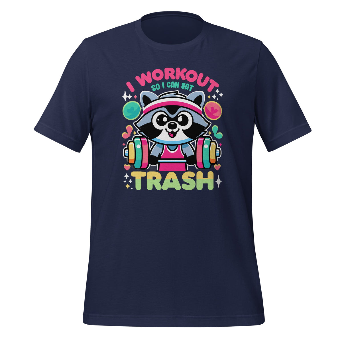 I Work Out So I Can Eat Trash Garbage Funny Raccoon Fitness product image 3
