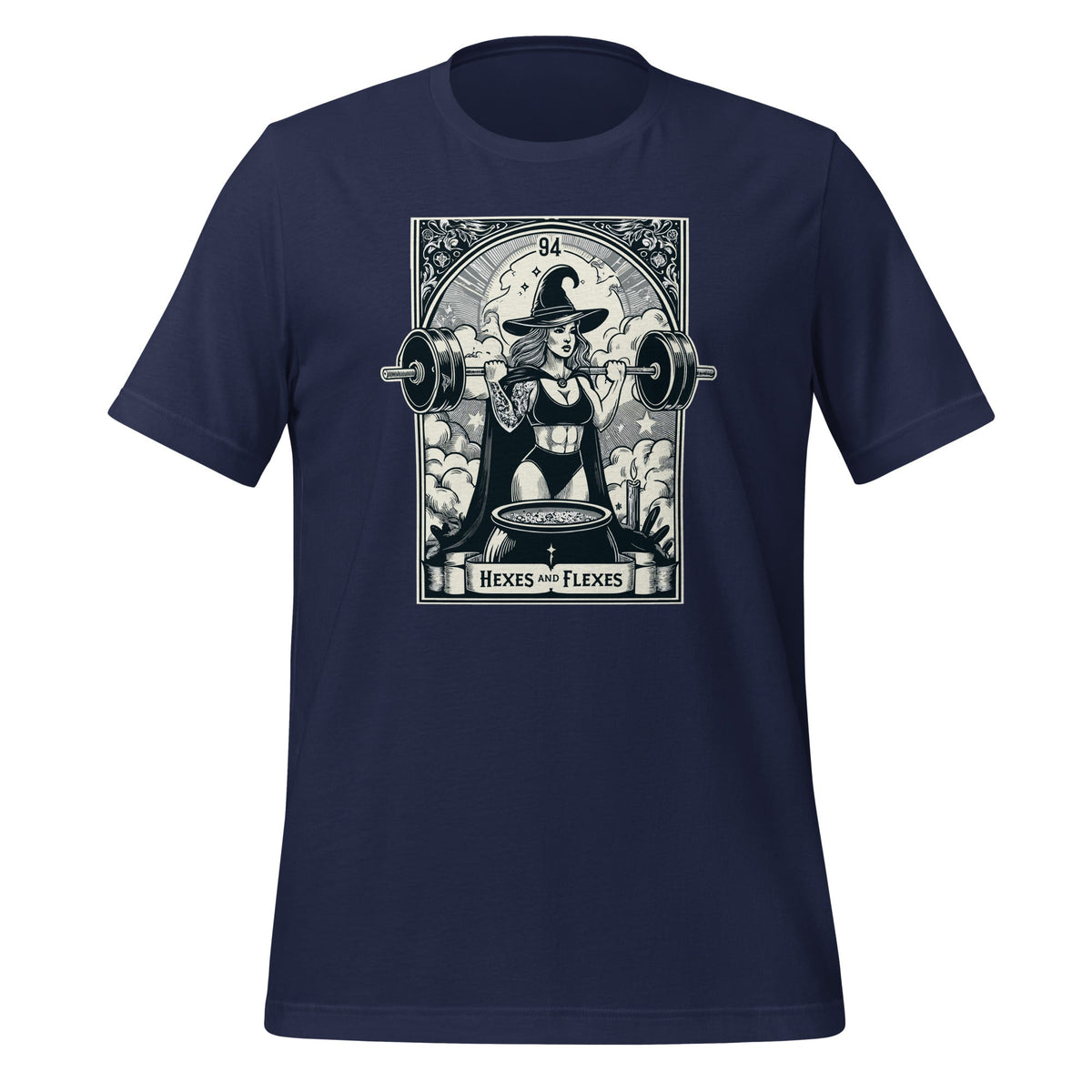 Witch Workout Fitness Deadlifting Hexes Flexes Tarot Card product image 3