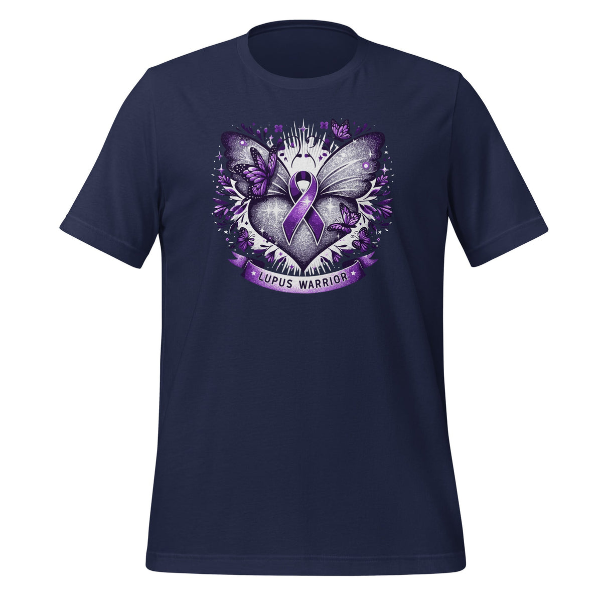 Lupus Awareness Warrior Survivor Purple Butterflies Heart product image 3