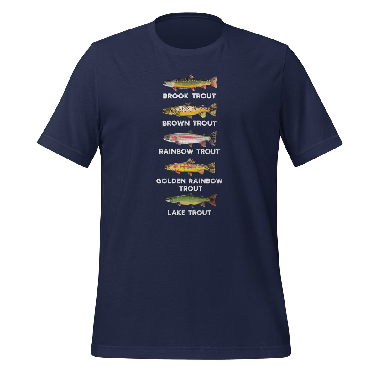 Types of Trout Fish Species Funny Fishing Unisex T-Shirt product image 3