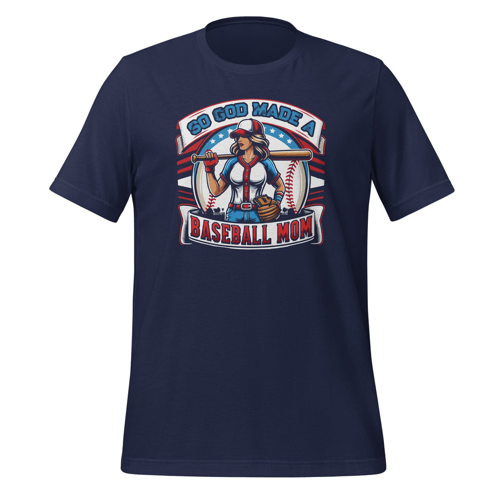 So God Made A Baseball Mom Funny Player Mothers Day Unisex product image 3