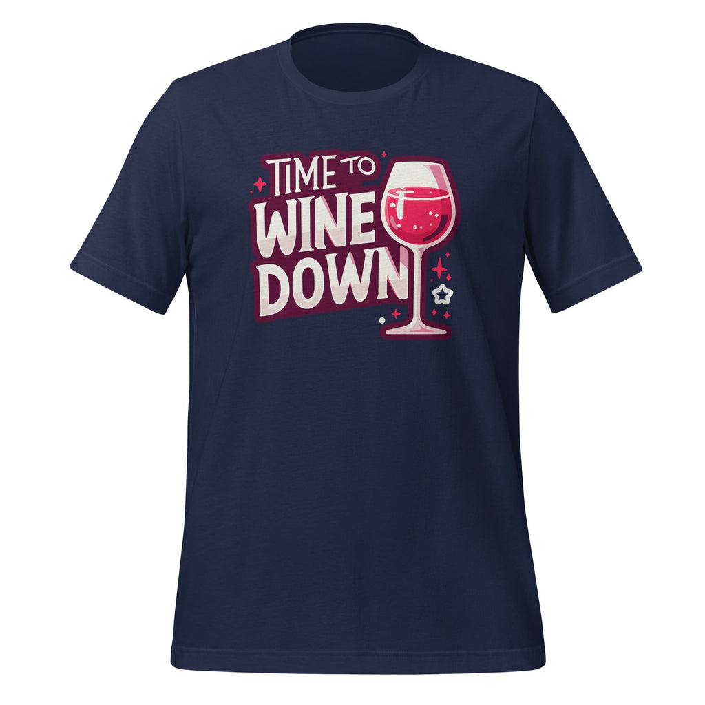 Time To Wine Down Funny Drinking Relaxation Day Unisex product image 3