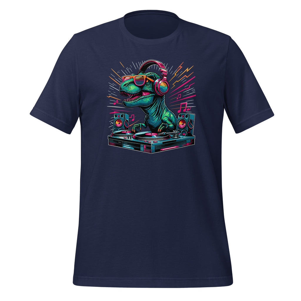 Disk Jockey Cool T-Rex Dinosaur Music DJ Unisex T-Shirt product image 3