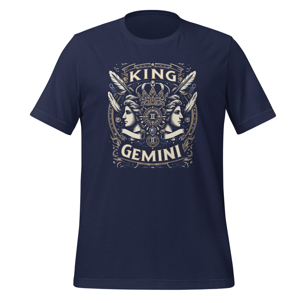 Happy Birthday Gemini Black King Zodiac Sign Unisex T-Shirt product image 3