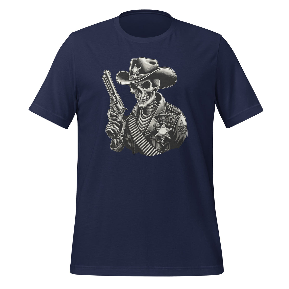 Skeleton Sheriff Costume With A Gun Cowboys Fan Unisex product image 3