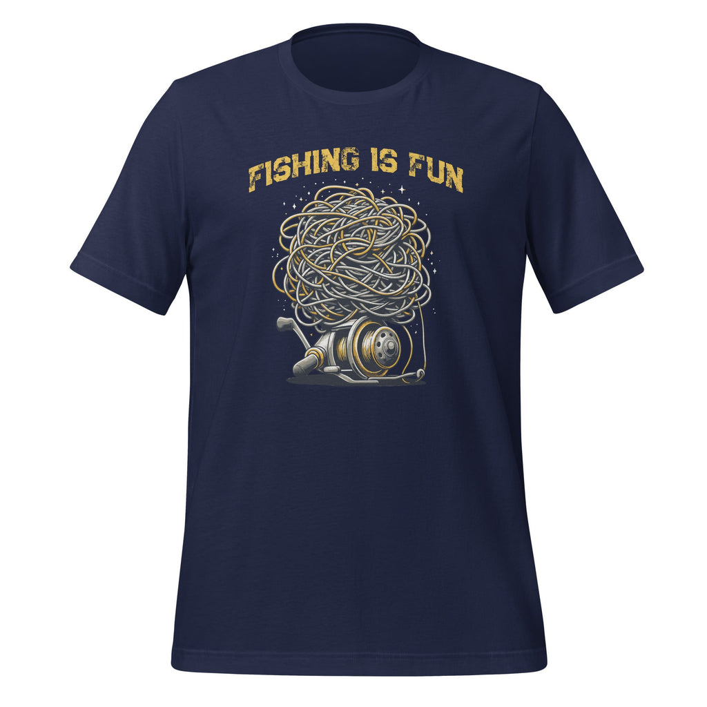Fishing Is Fun Bird's Nest Funny Trendy Art Unisex T-Shirt product image 3