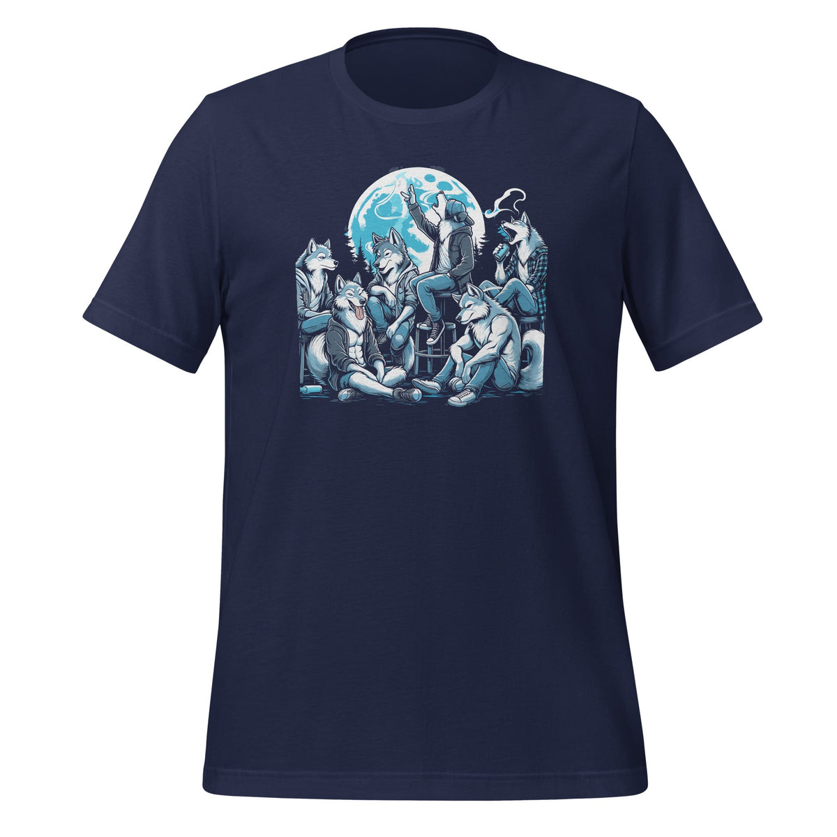 Sitting Wolf Literally Me Funny Meme Art Unisex T-Shirt product image 3