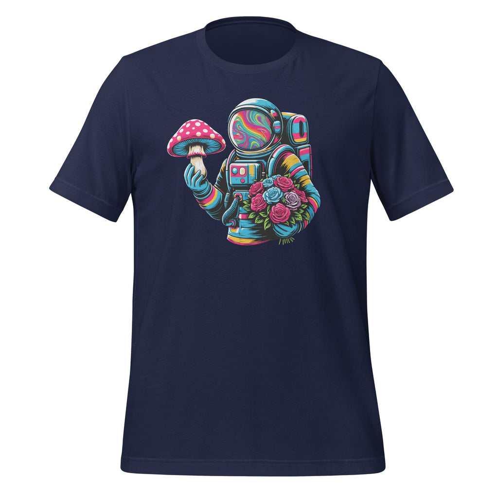 Trippy Astronaut Art Space Traveller Mushroom Unisex T-Shirt product image 3