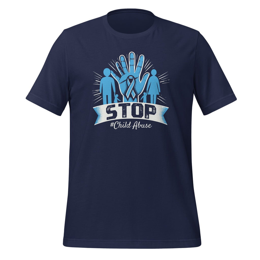 Blue Hand Family Stop Child Abuse Prevention Month Unisex product image 3