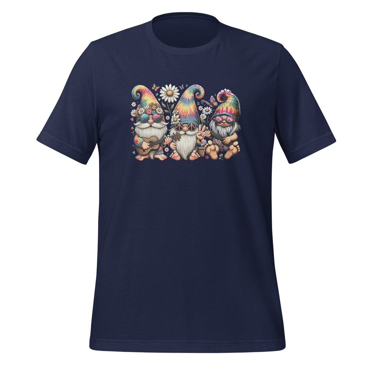 Hippie Gnome Guitar Peace Sweet Gnomes Unisex T-Shirt product image 3