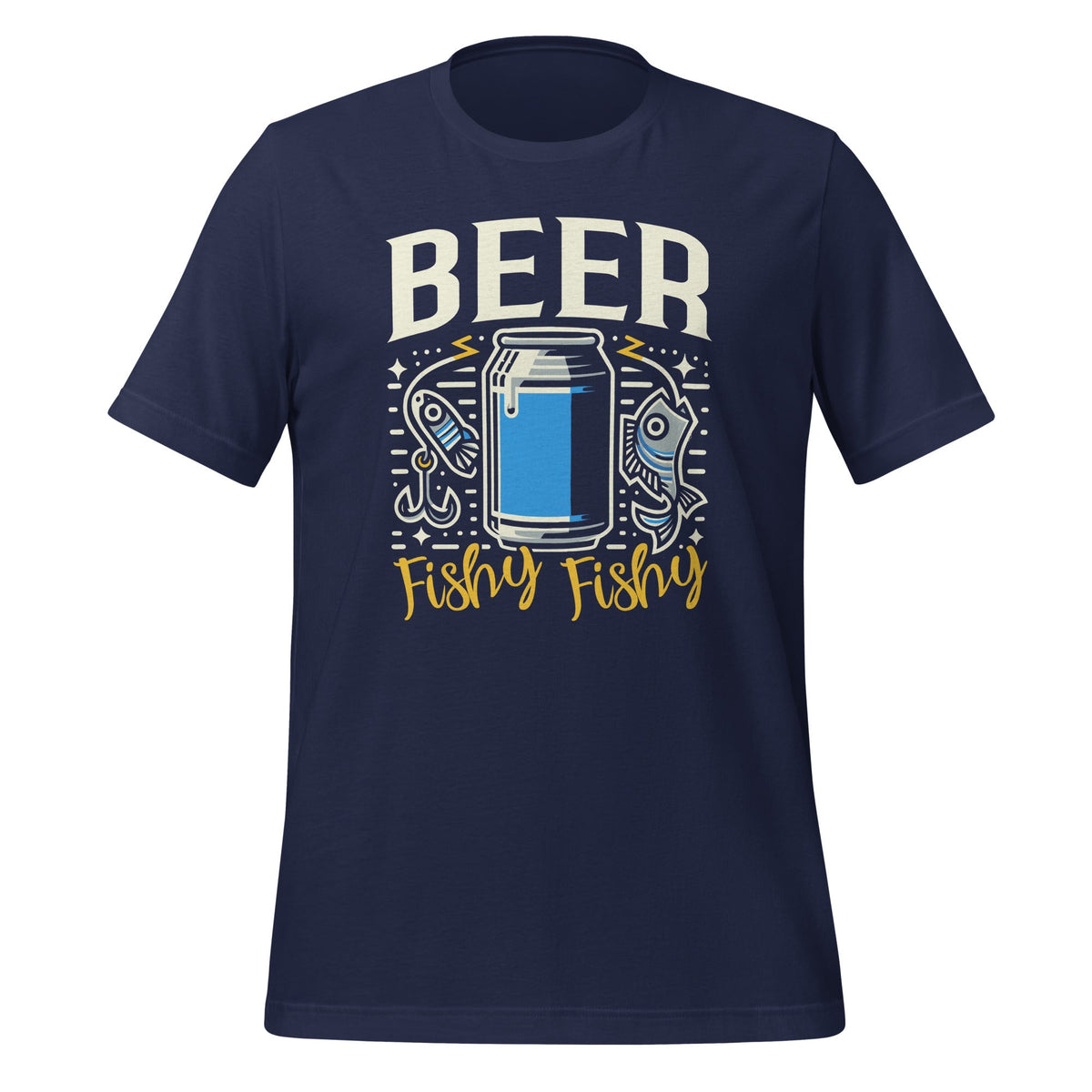 Beer Fishy Funny Fishing Fisherman Retro Unisex T-Shirt product image 3