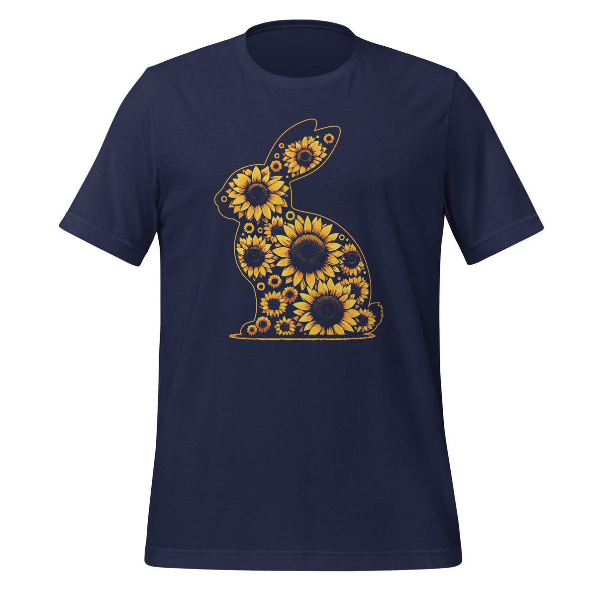 Easter Sunflower Bunny Rabbit Vintage Flowers Unisex T-Shirt product image 3