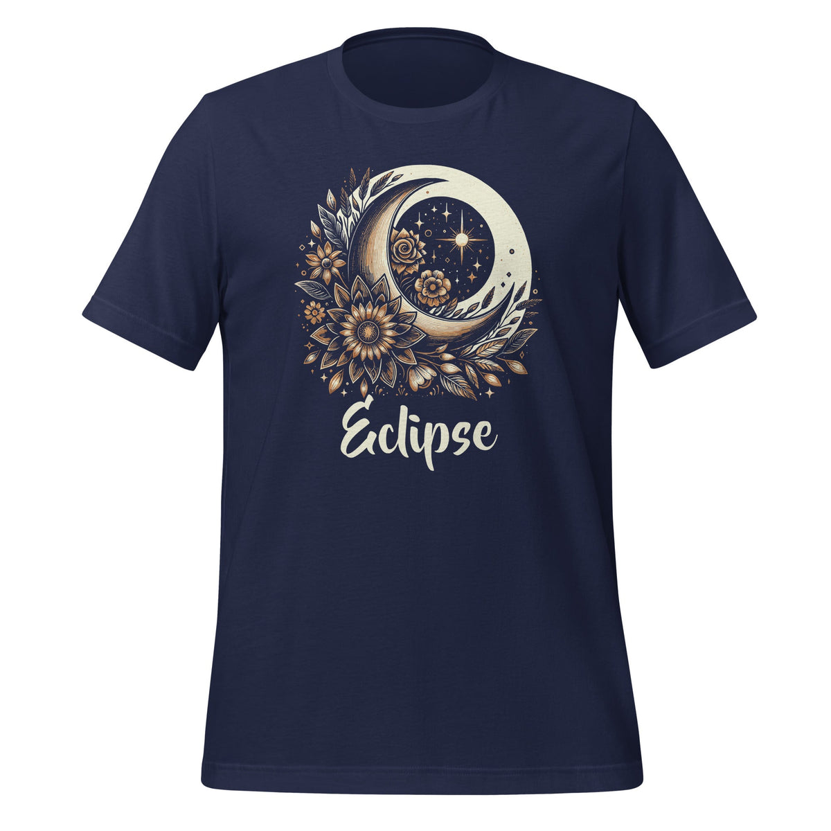 Solar Eclipse With Floral Flowers Space Graphic Art Unisex product image 3