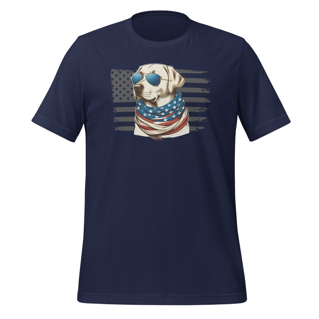 American Flag Yellow Lab Labrador 4th Of July USA Unisex product image 3