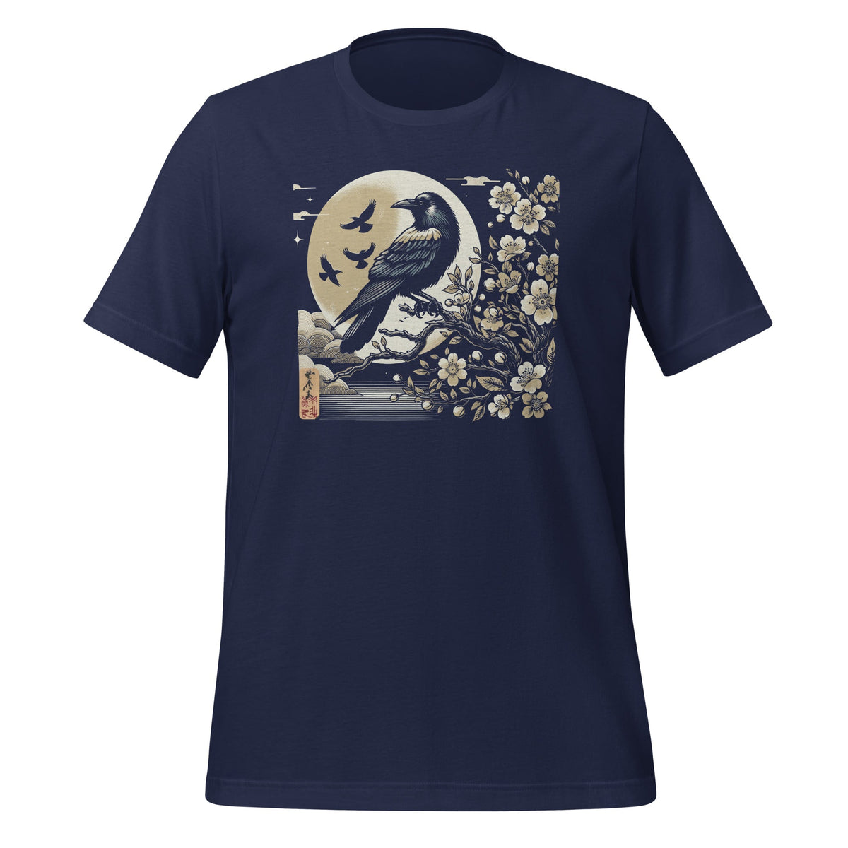 Graphic Japan Woodblock Art Crow Raven Vintage Unisex product image 3