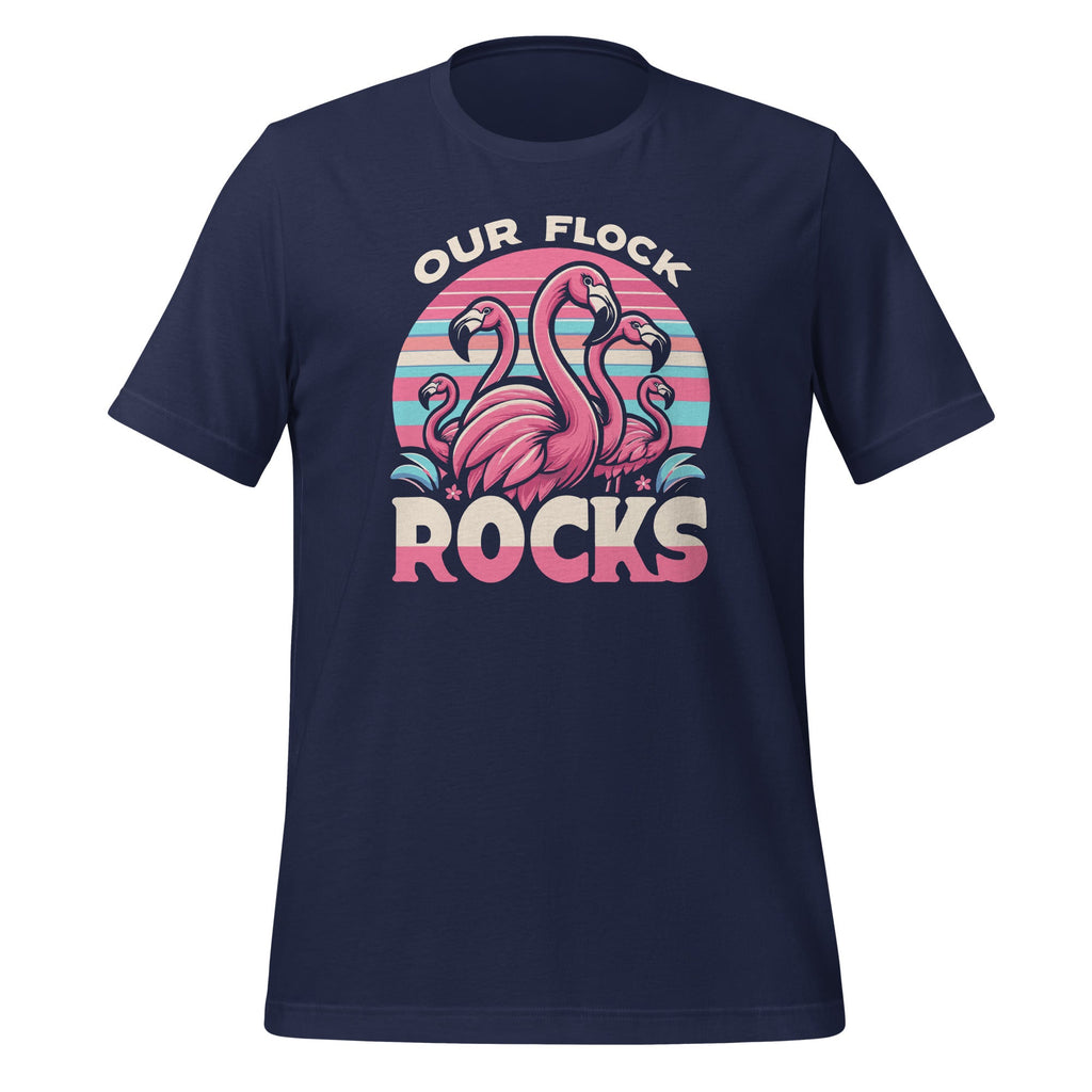 Our Flock Rocks Flamingos Lover Family Vacation Unisex product image 3