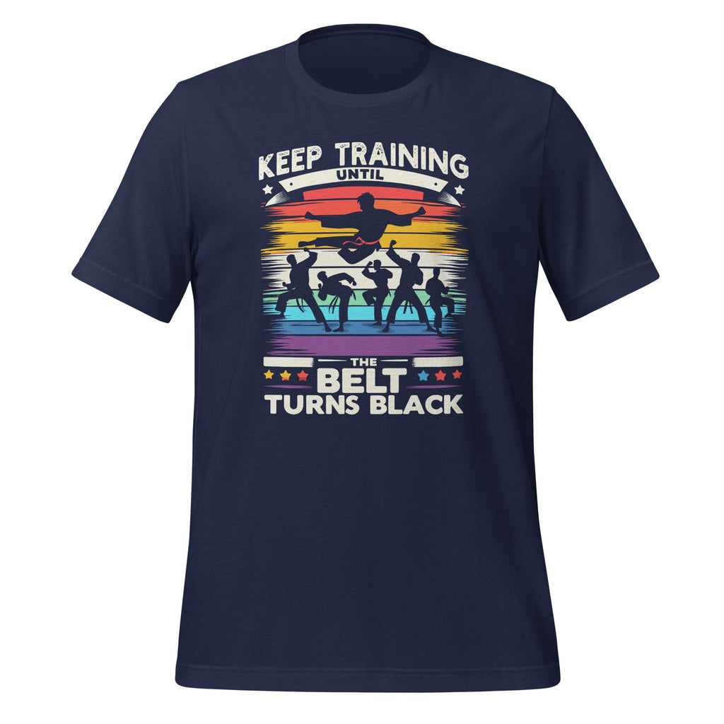 Keep Training Until The Belt Turns Black Karate Cool Art product image 3