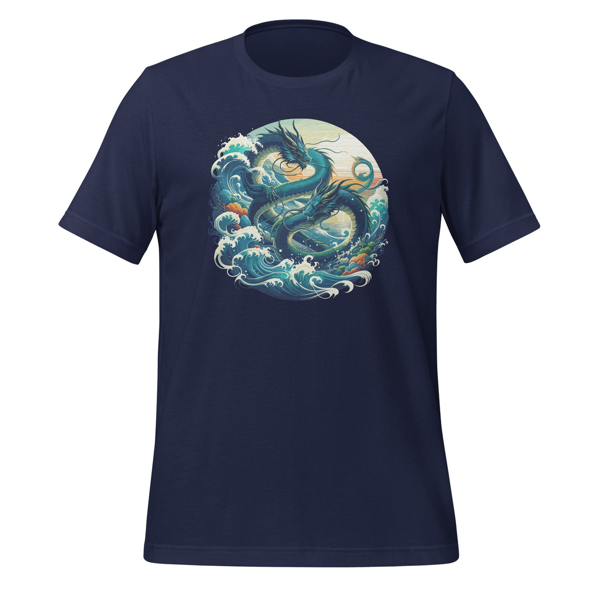 Cool Water Dragons with Sea and Waves Graphic Art Unisex product image 3