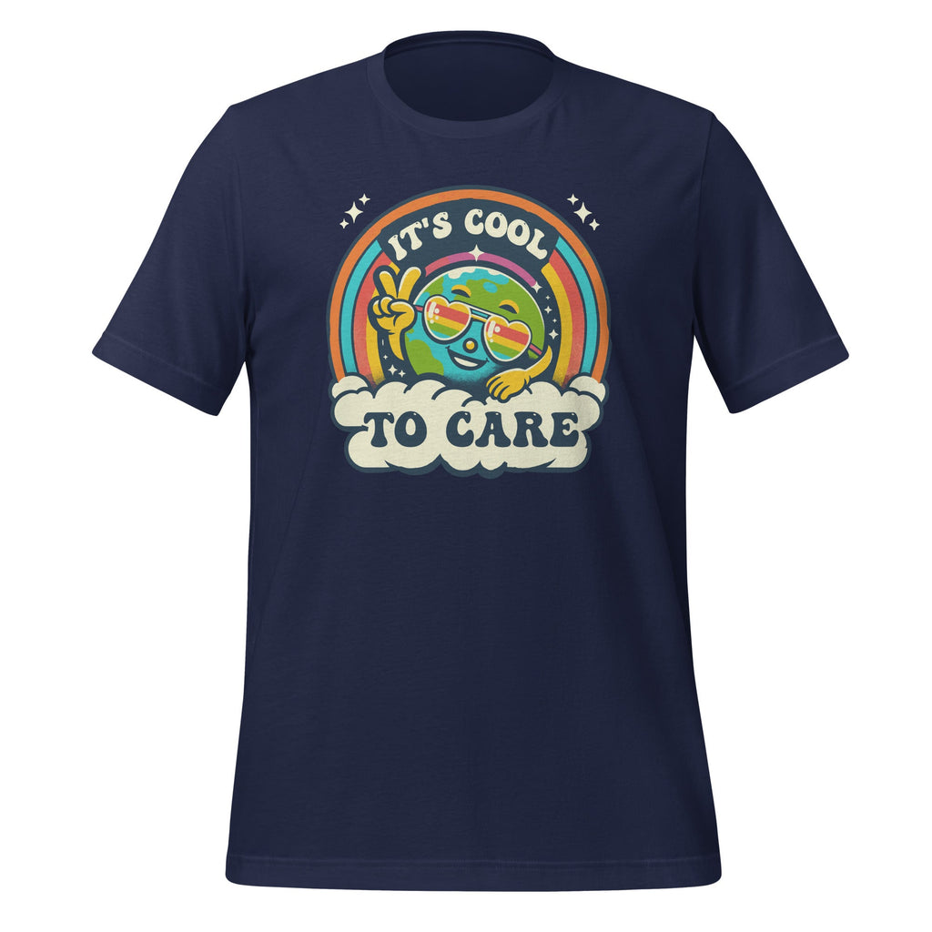It's Cool To Care Earth Day Groovy 70s Retro Art Unisex product image 3