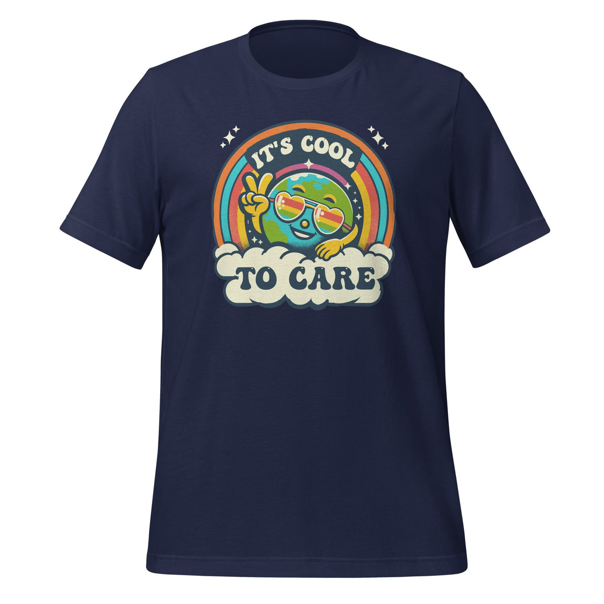 It's Cool To Care Earth Day Groovy 70s Retro Art Unisex product image 3