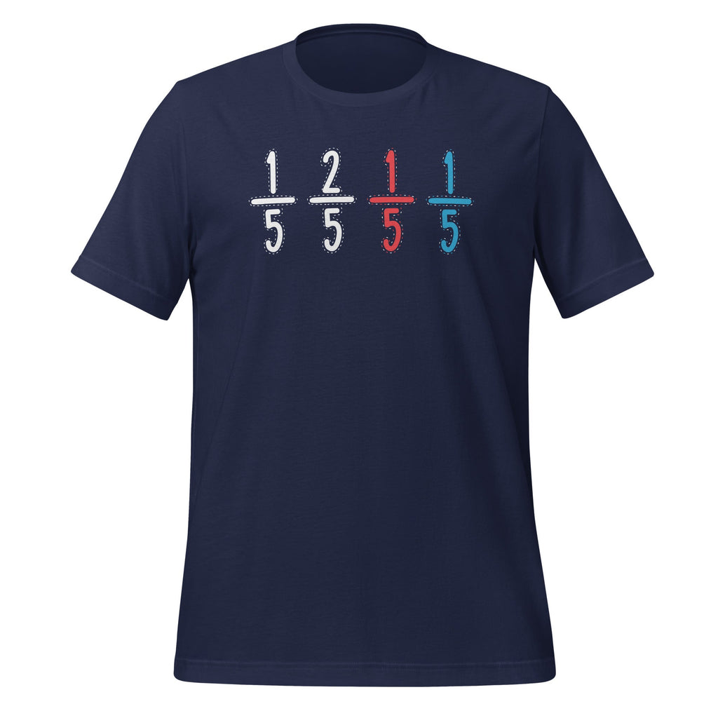 1/5 2/5 1/5 Red 1/5 Blue - Funny Math Teacher Student product image 3