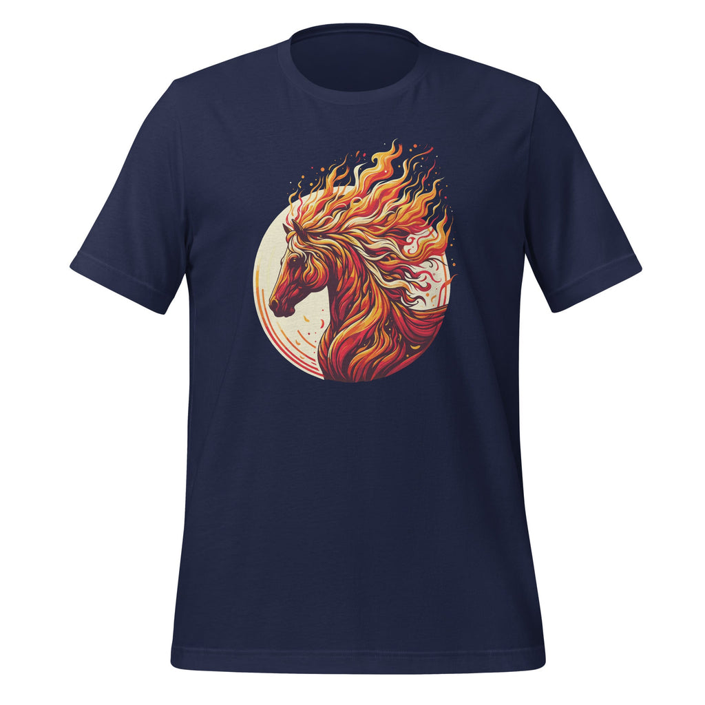 Burning Horse Animal Cool Horses Fire Flames Unisex T-Shirt product image 3