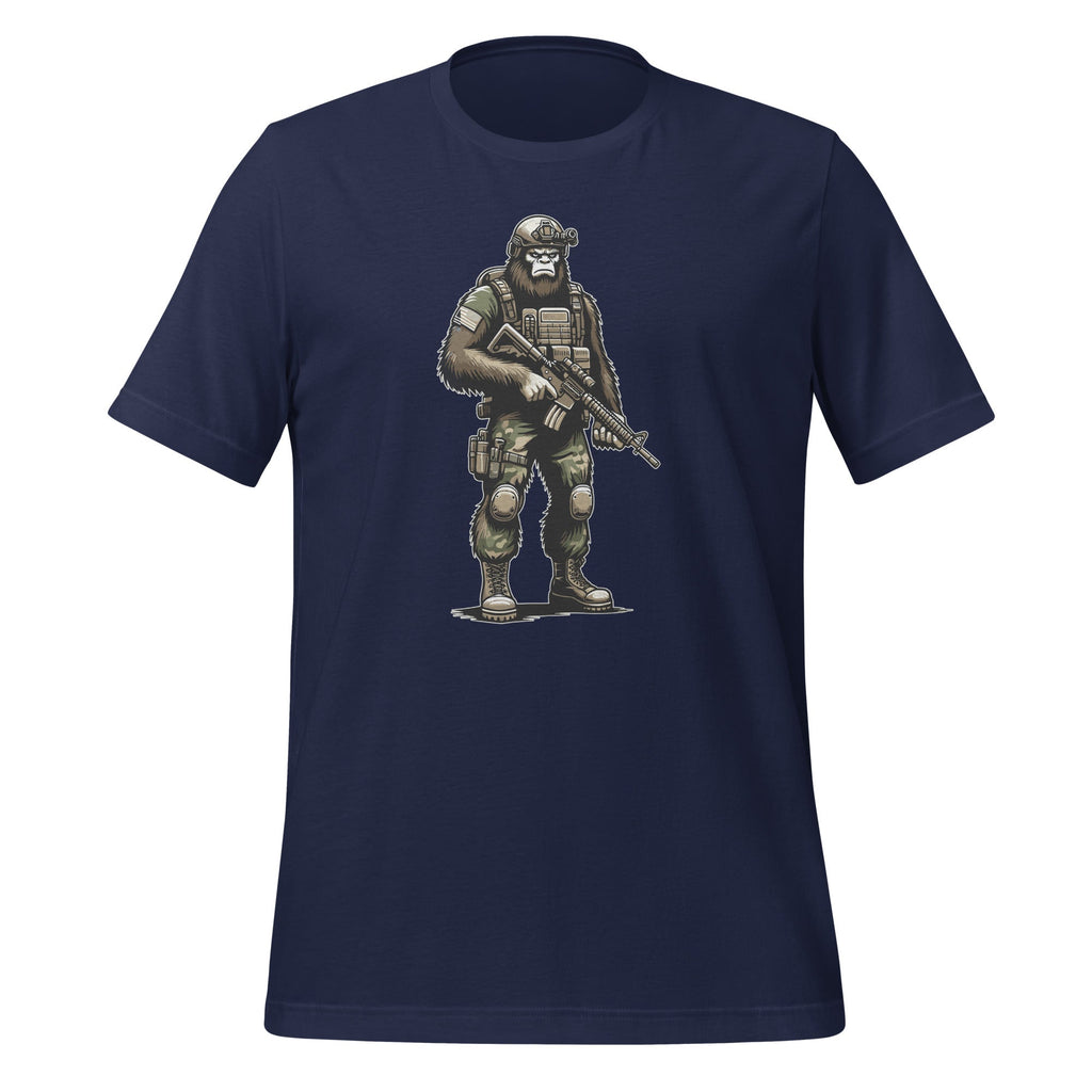 Cute Bigfoot Sasquatch Funny Military Cryptid Unisex T-Shirt product image 3