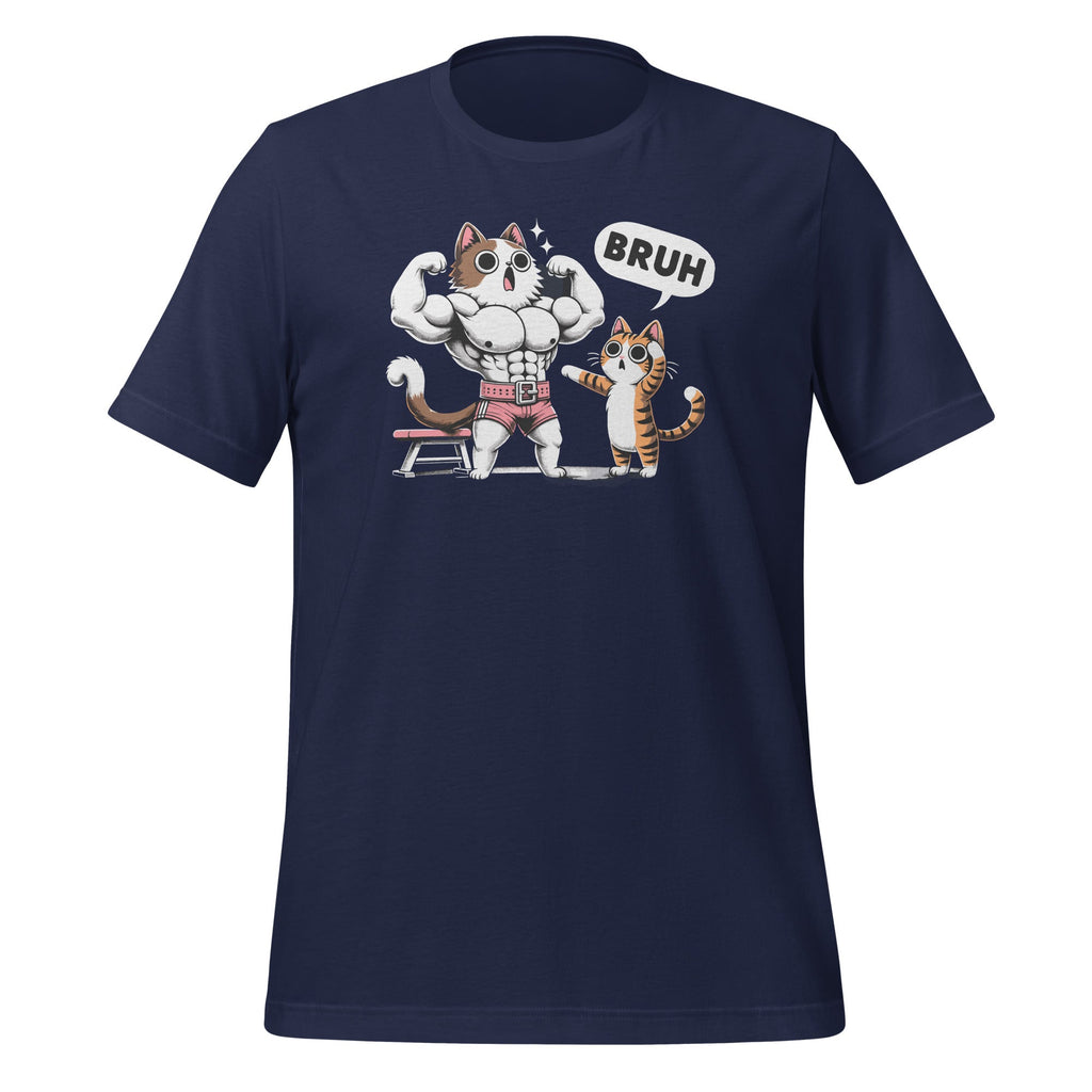Gym Cats Bruh Meme Training Saying Jokes Animal Unisex product image 3