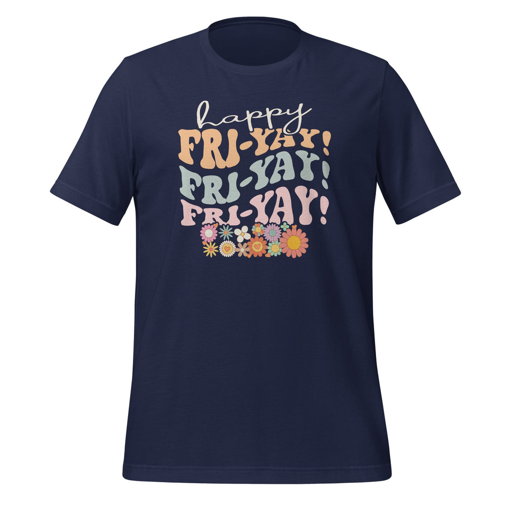 Happy Fri-Yay Friday Lovers Fun Teacher Retro Groovy Unisex product image 3