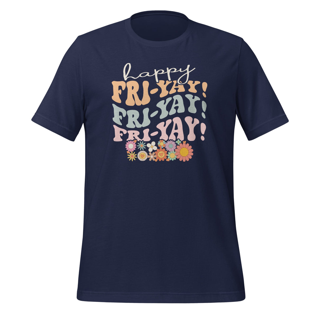 Happy Fri-Yay Friday Lovers Fun Teacher Retro Groovy Unisex product image 3