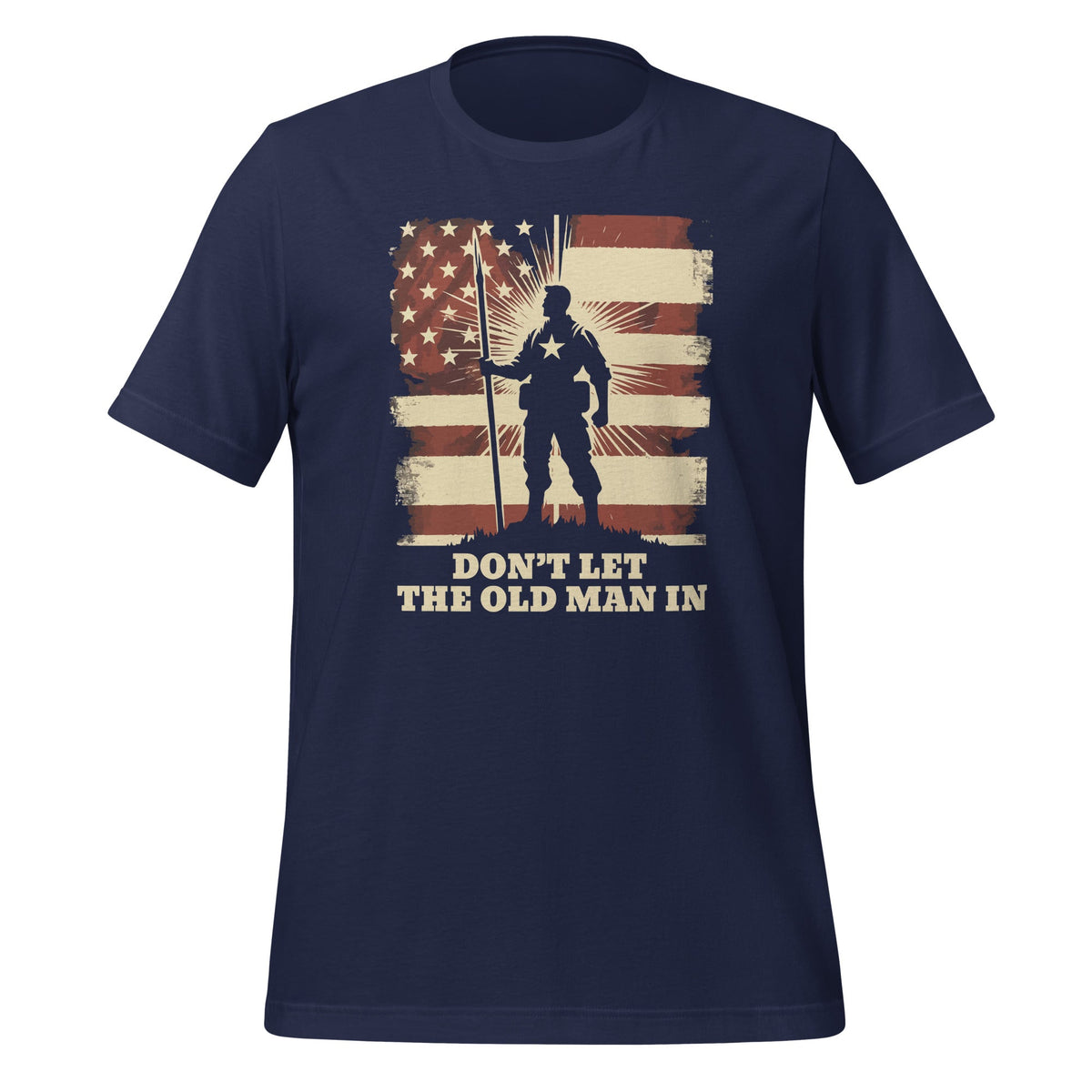 Don't Let Old Man Vintage American Flag Unisex T-Shirt product image 3