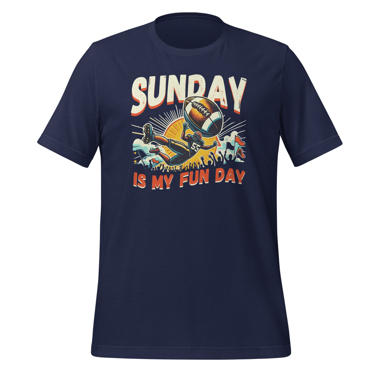 Sunday Is My Fun Day Funny Football Art Saying Unisex product image 3