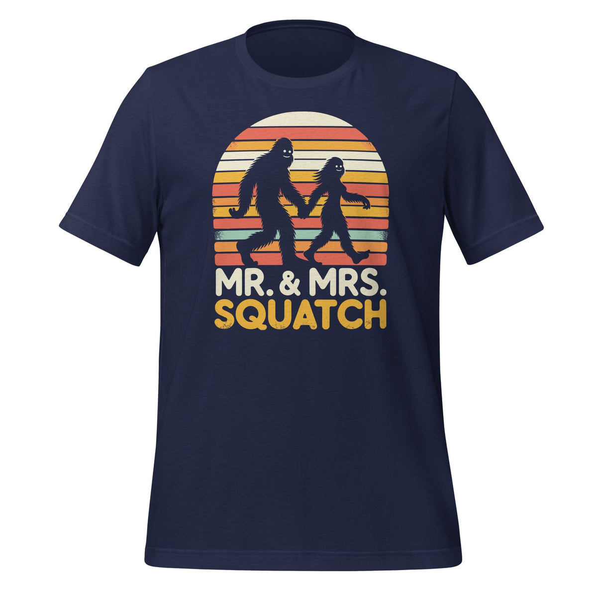 Mr and Mrs Bigfoot Sasquatch Funny Believers Unisex T-Shirt product image 3