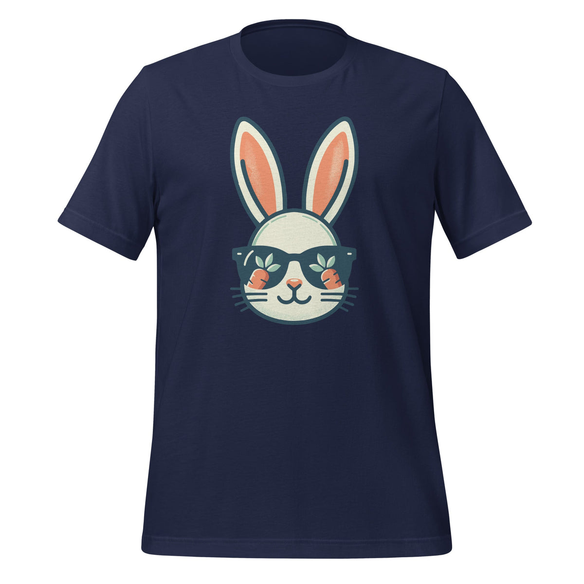 Bunny Face Easter Day Sunglasses Carrot Unisex T-Shirt product image 3