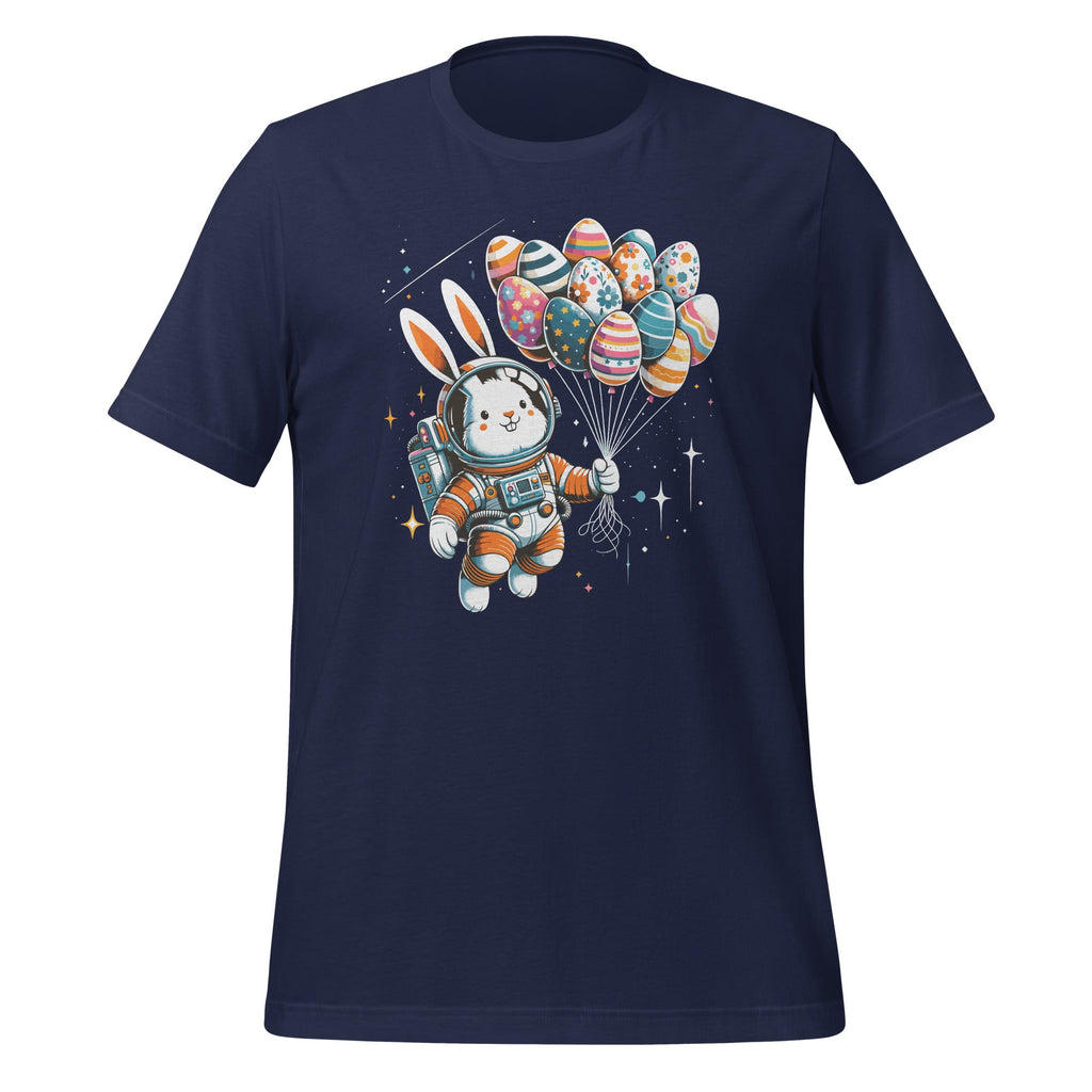 Happy Easter Day Bunny Egg Astronaut Space Unisex T-Shirt product image 3