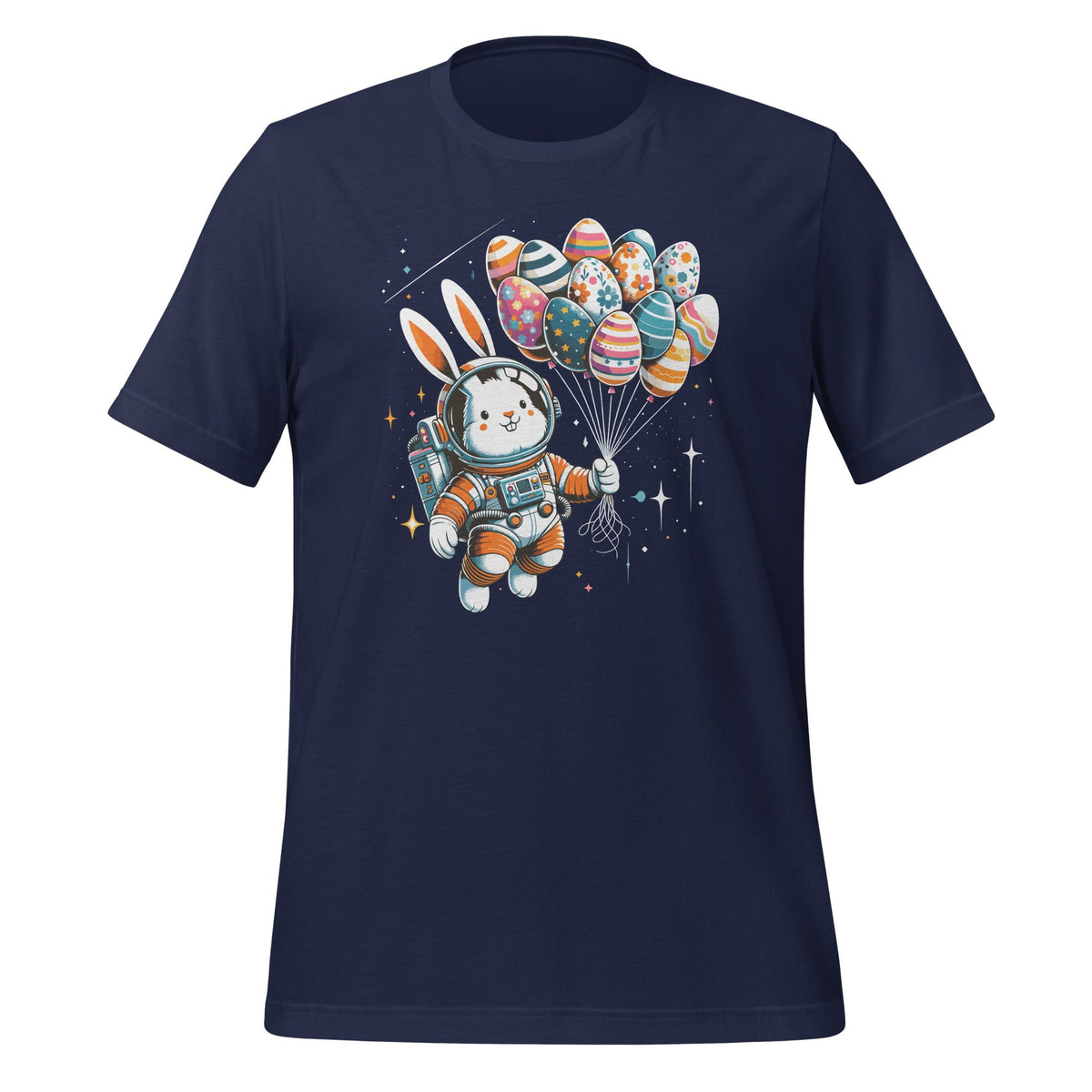 Happy Easter Day Bunny Egg Astronaut Space Unisex T-Shirt product image 3