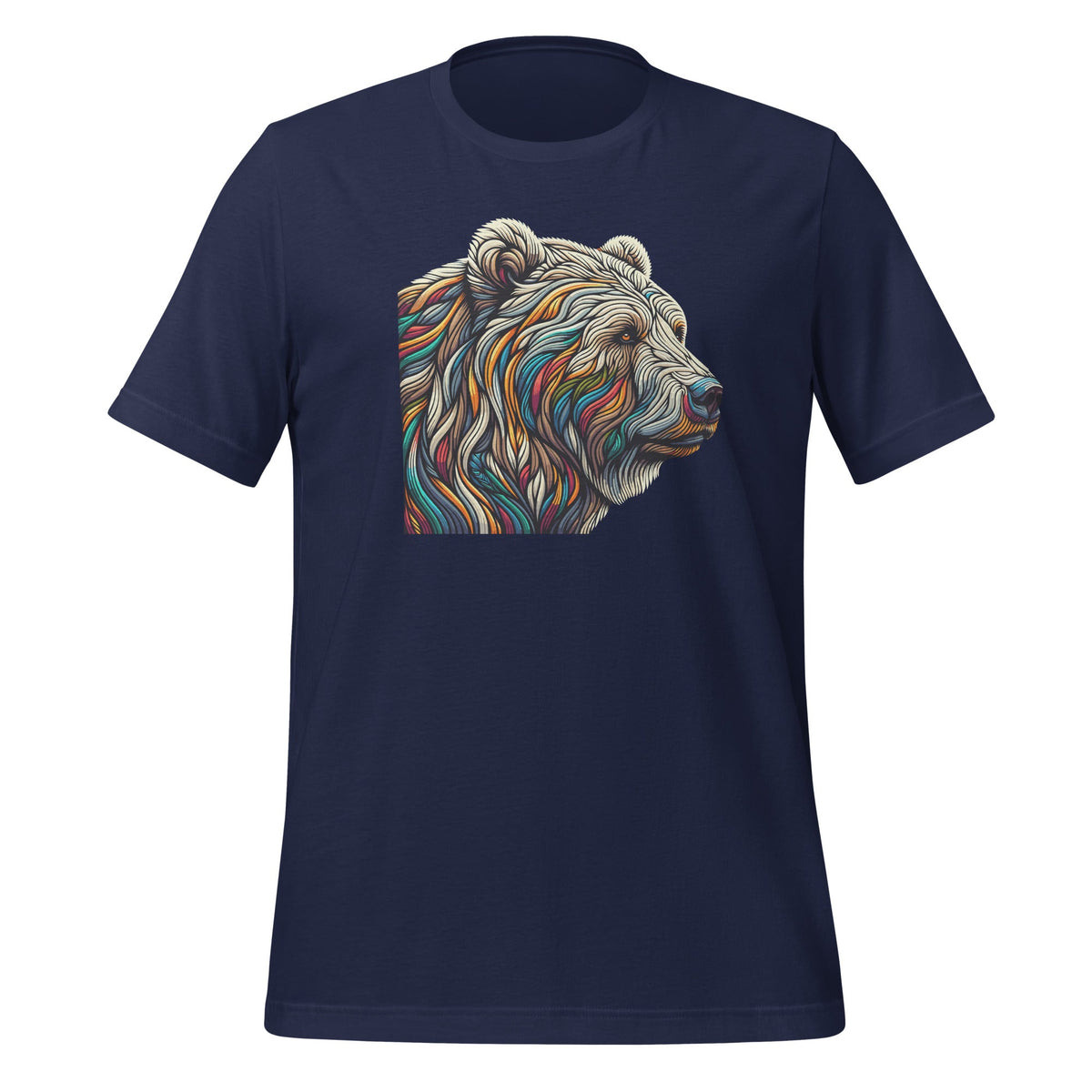 Grizzly Bear Colorful Art Animal Zoo Lovers Unisex T-Shirt product image 3