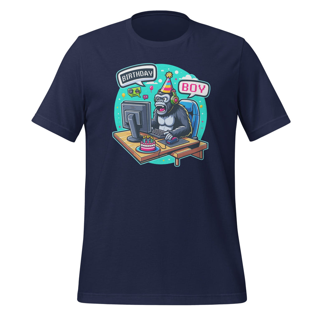 Gorilla Birthday Decorations Gamer Game Meme Unisex T-Shirt product image 3