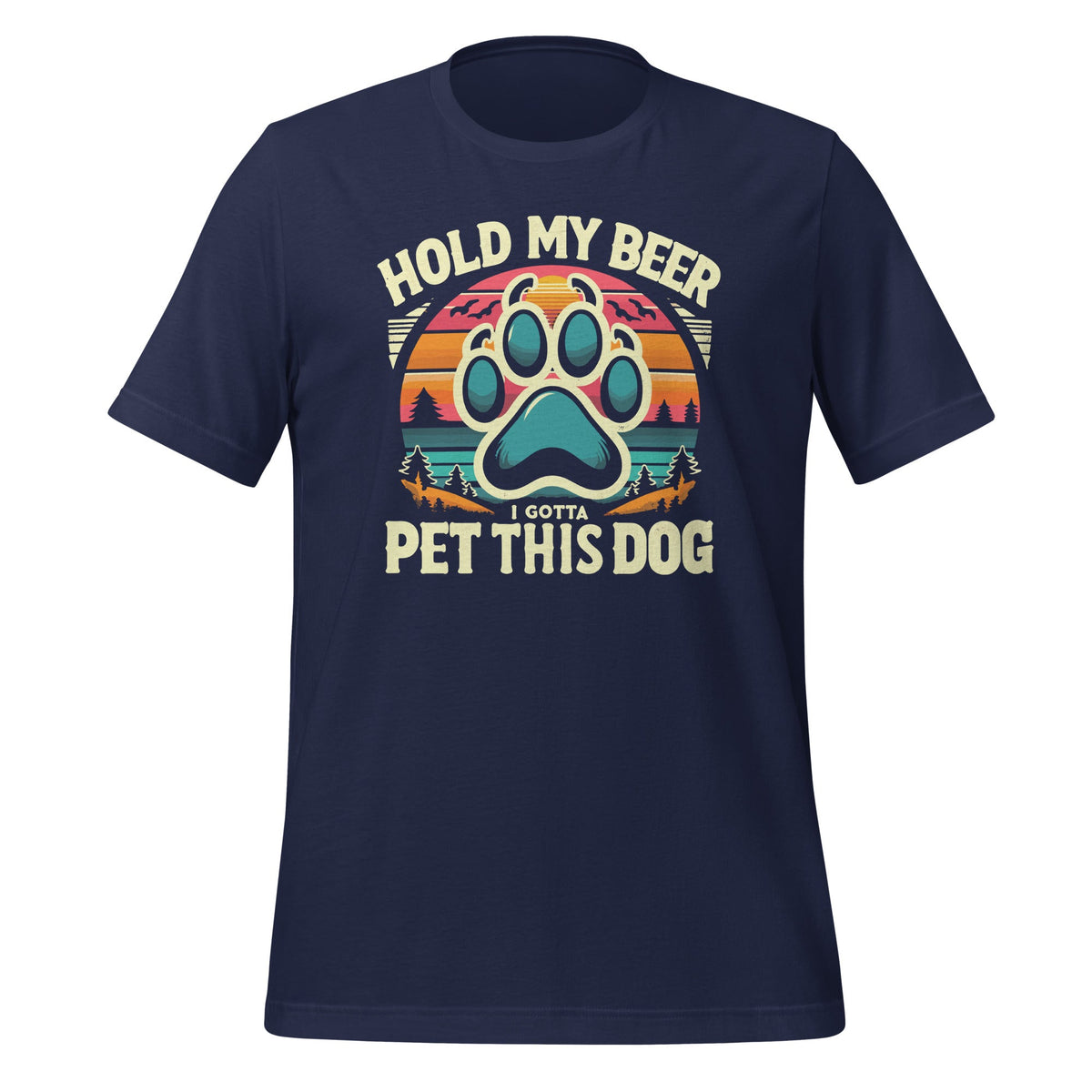 Hold My Beer I Gotta Pet This Dog Funny Drink Retro Vintage product image 3