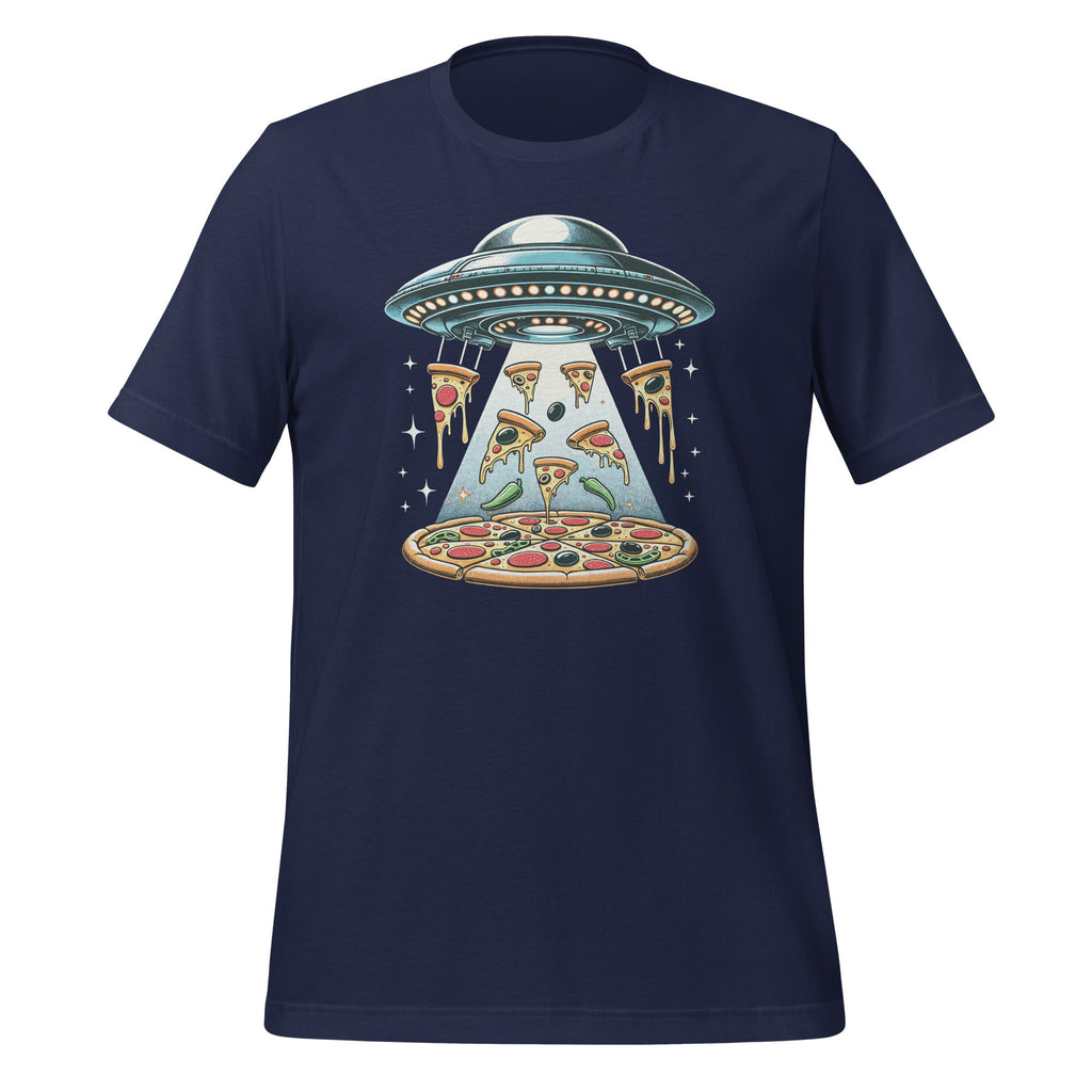 UFO Alien Eating Pizza Abduction Funny Food Lovers Unisex product image 3