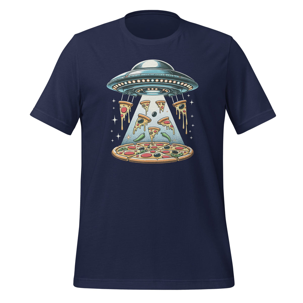 UFO Alien Eating Pizza Abduction Funny Food Lovers Unisex product image 3