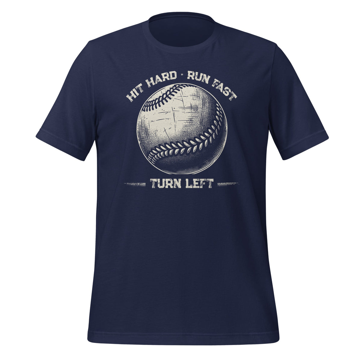 Hit Hard Run Fast Turn Left Baseball Player Sports Unisex product image 3