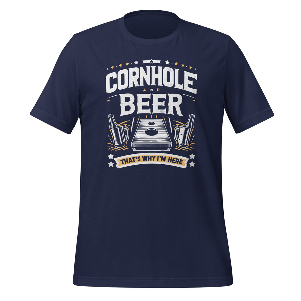 Cornhole And Beer That's Why I'm Here Funny Saying Unisex product image 2