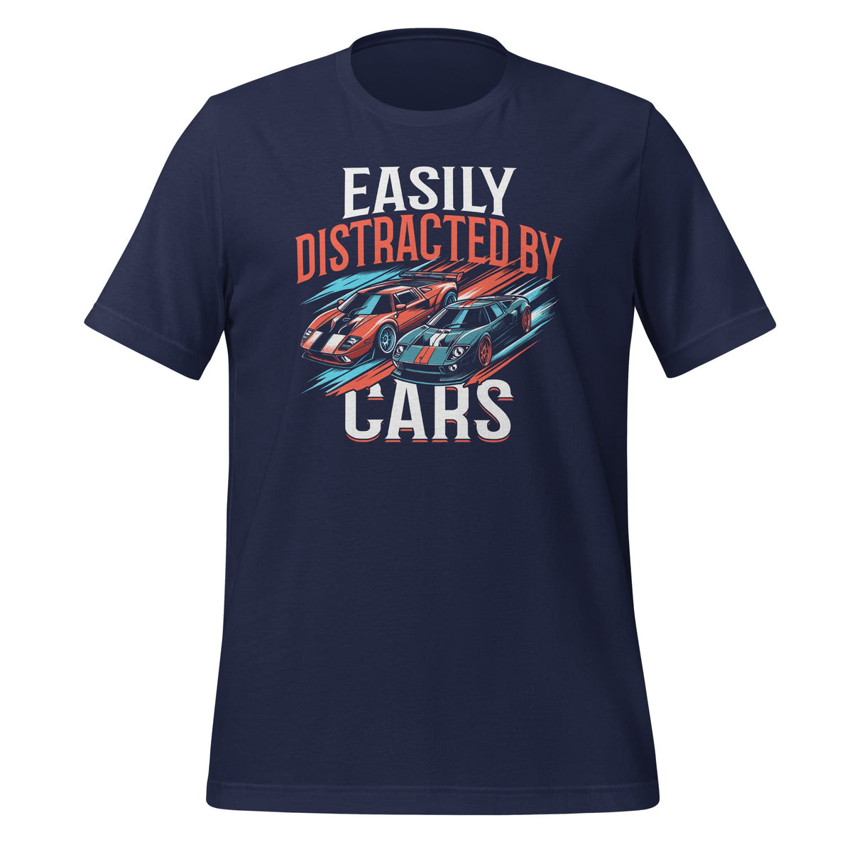 Easily Distracted By Cars Racing Fans Driver Unisex T-Shirt product image 2
