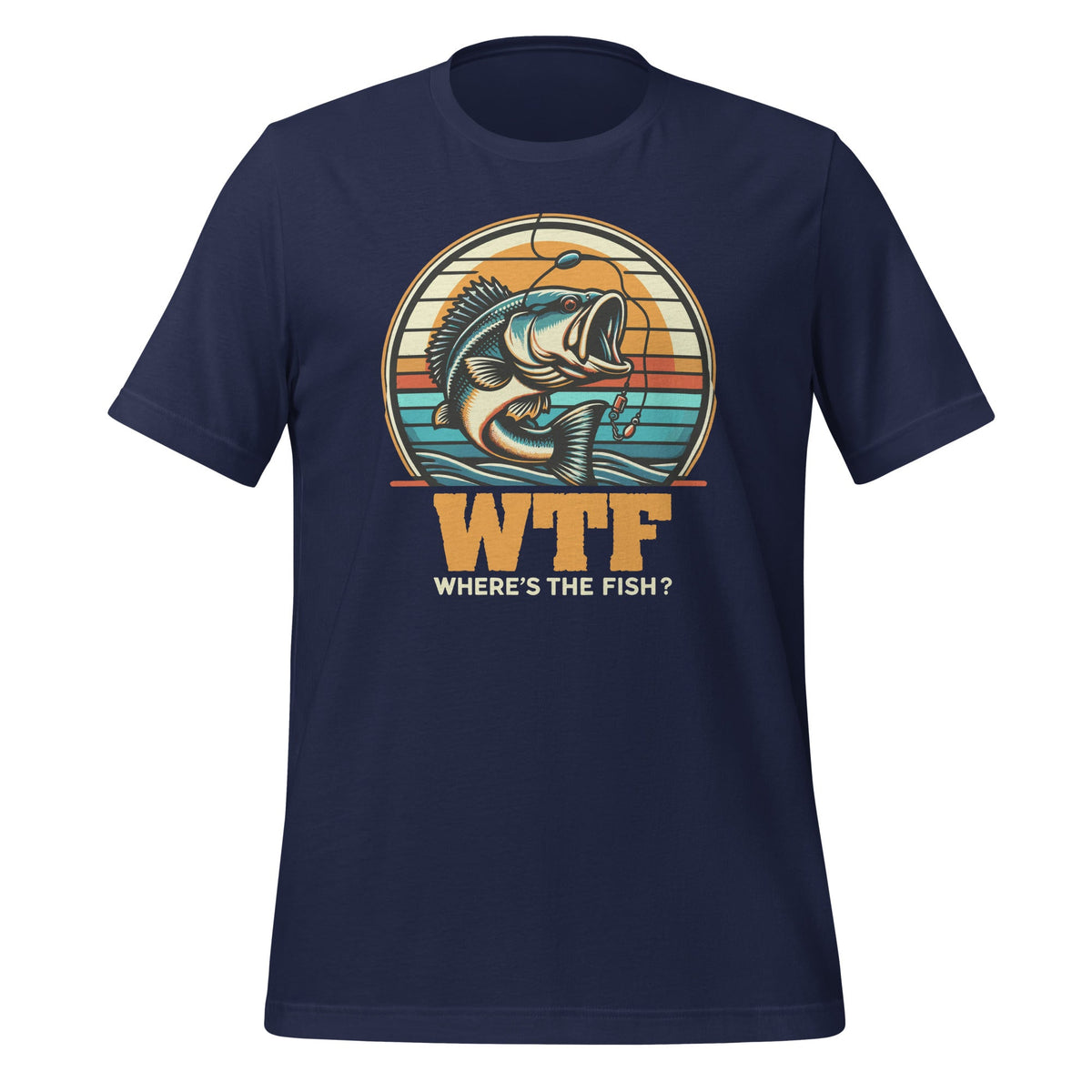 Funny WTF Wheres Fish Bass Dad Fishing Unisex T-Shirt product image 2