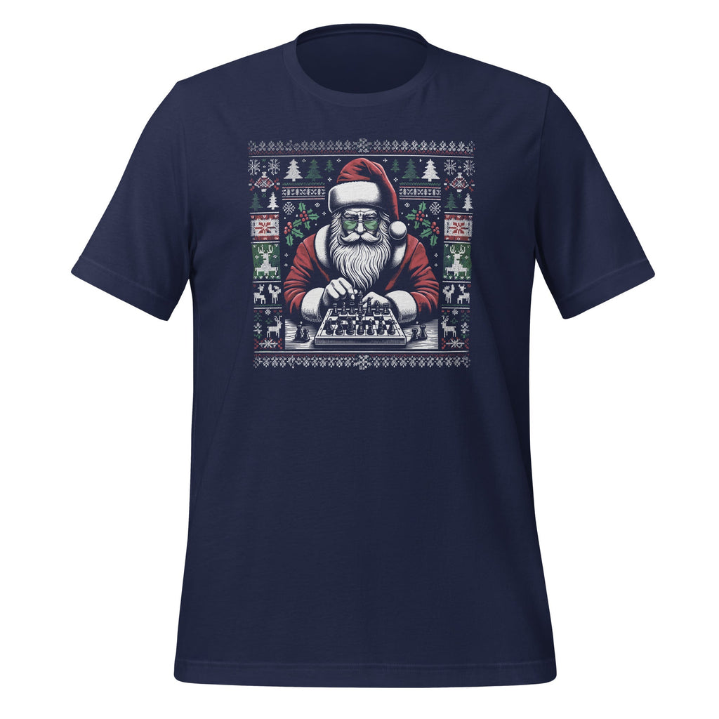 Christmas Santa Playing Chess Ugly Xmas Unisex T-Shirt product image 2