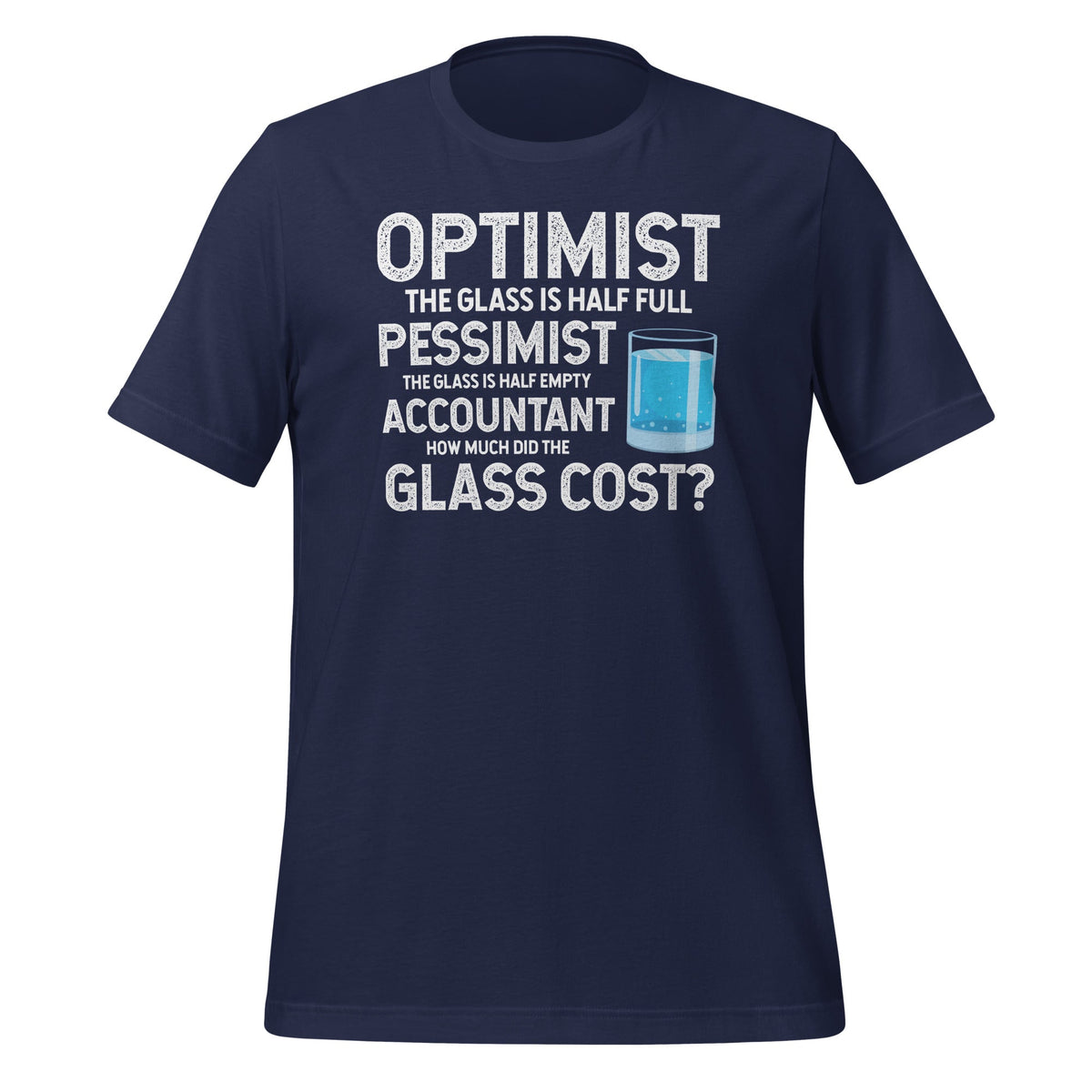 Optimist Pessimist Accountant Glass Funny Accounting Unisex product image 2